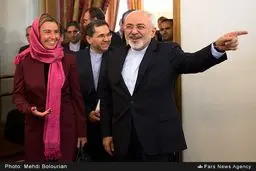 لبخند موگرینی و ظریف/عکس