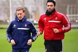 نکونام و انصاری فرد در تمرینات اوساسونا/ تصاویر