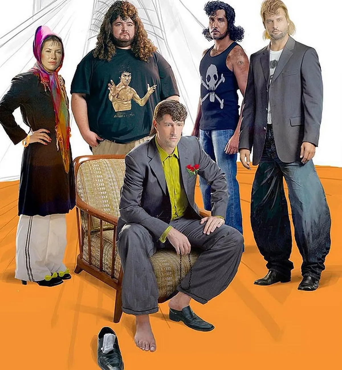 مثلا عکس یادگاری بازیگران لاست زیر برج آزادی!