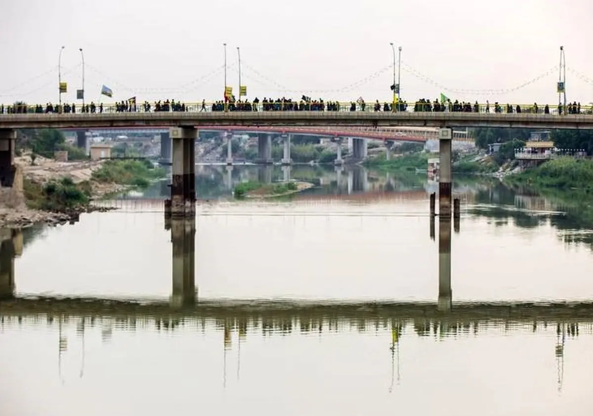 خیل عظیم عاشقان حسینی در مسیر کربلاء / تصاویر