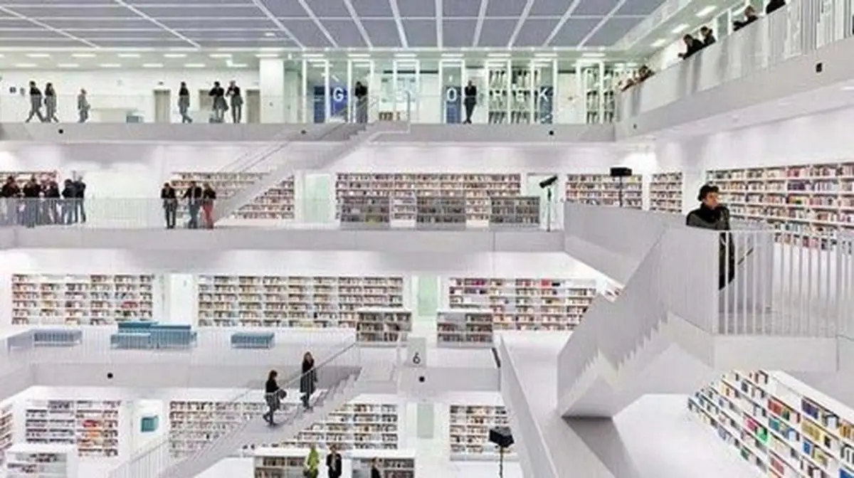 عکس هایی از کتابخانه زیبا و دیدنی در آلمان / تصاویر