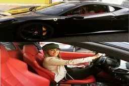 عکس/ ارغوان رضایی پشت فرمان فراری!