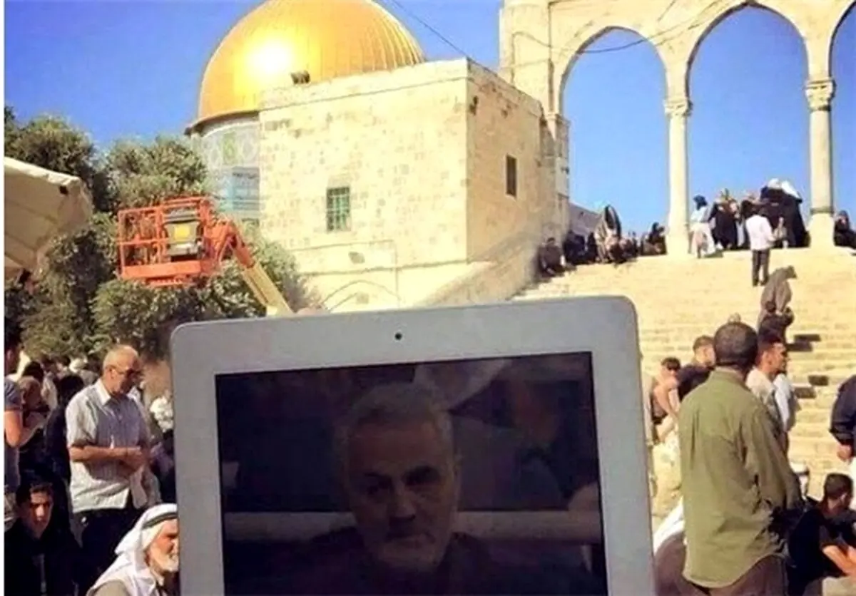 تصویر «حاج قاسم» در فلسطین اشغالی