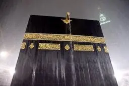 بارش شدید باران در جوار خانه خدا / تصاویر