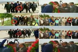 مراسم استقبال از وحید امیری و علیرضا بیرانوند در فرودگاه خرم‌آباد/عکس