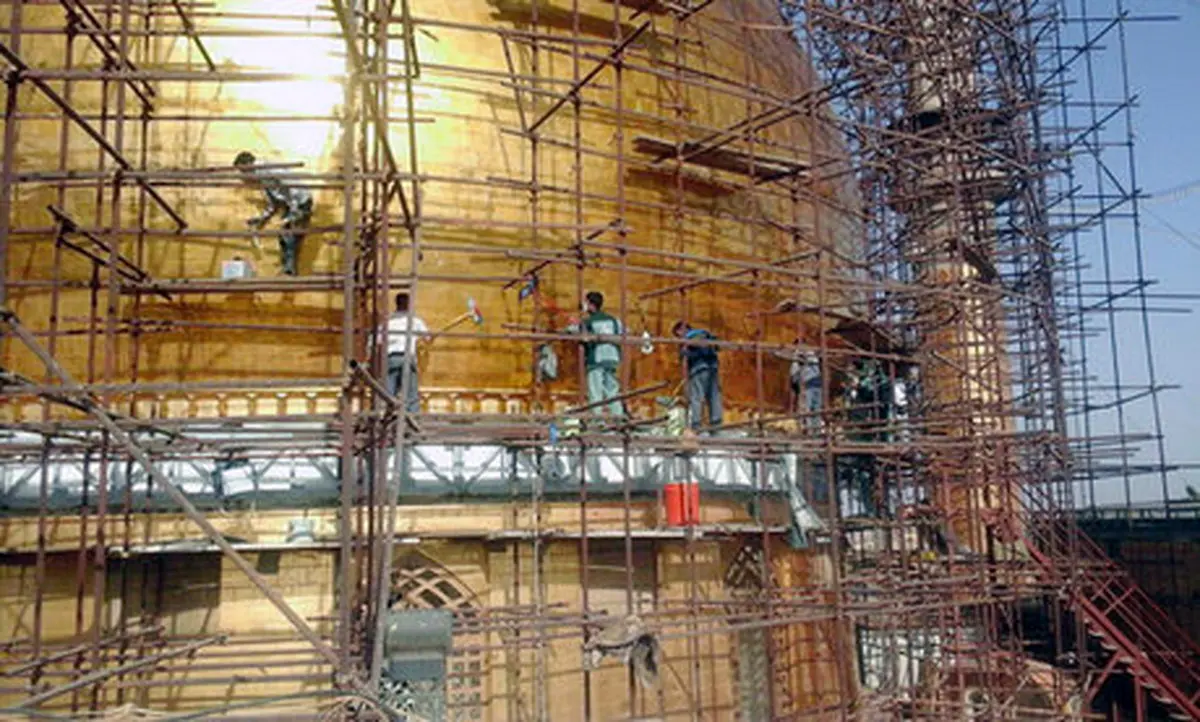 ساخت گنبد حرم امامین عسگریین (ع) پایان یافت + عکس