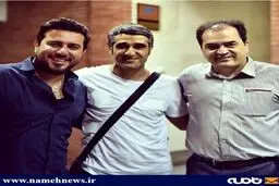 عکس یادگاری محسن کیایی و بازیکن سابق پرسپولیس