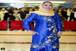 تیپ و استایل جدید «الهام حمیدی» با رنگ آبی+عکس