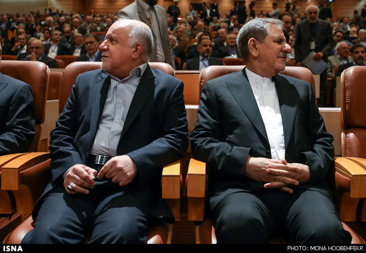 عکس جالب از اسحاق جهانگیری و بیژن زنگنه‬