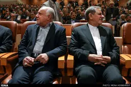 عکس جالب از اسحاق جهانگیری و بیژن زنگنه‬