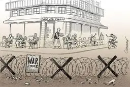 کاریکاتور/ کافه محل حادثه پاریس!