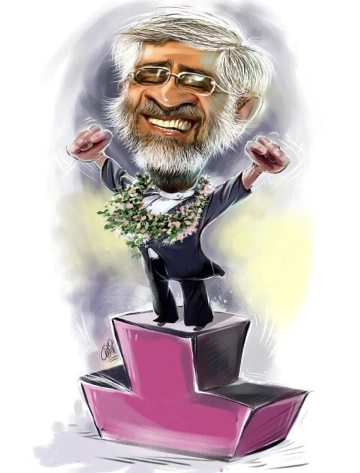 کاریکاتور/ سعید جلیلی روی سکوی قهرمانی!