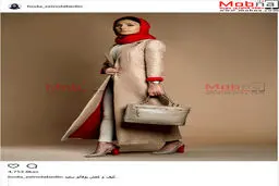 پوشش مدلینگ هدی زین العابدین با کیف و کفش بوفالو! /عکس