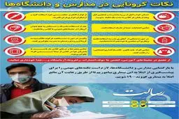 پيشگيري از ابتلا به كرونا در دانش آموزان با رعايت اين نكات + اينفوگرافي