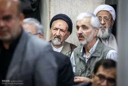 از ناطق نوری و پورمحمدی تا قالیباف، جنتی و دعایی در مراسم تشییع پیکر حجت‌الاسلام سیدمهدی طباطبایی