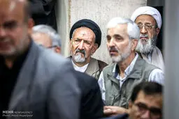 از ناطق نوری و پورمحمدی تا قالیباف، جنتی و دعایی در مراسم تشییع پیکر حجت‌الاسلام سیدمهدی طباطبایی