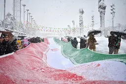 عکسی زیبا از راهپیمایی سالگرد انقلاب اسلامی در رشت