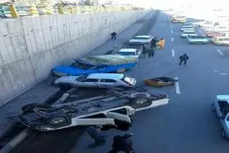 عکس/ صحنه ای از یک تصادف عجیب در زنجان