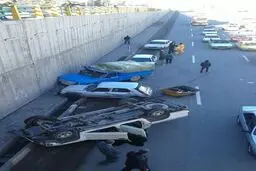 عکس/ صحنه ای از یک تصادف عجیب در زنجان