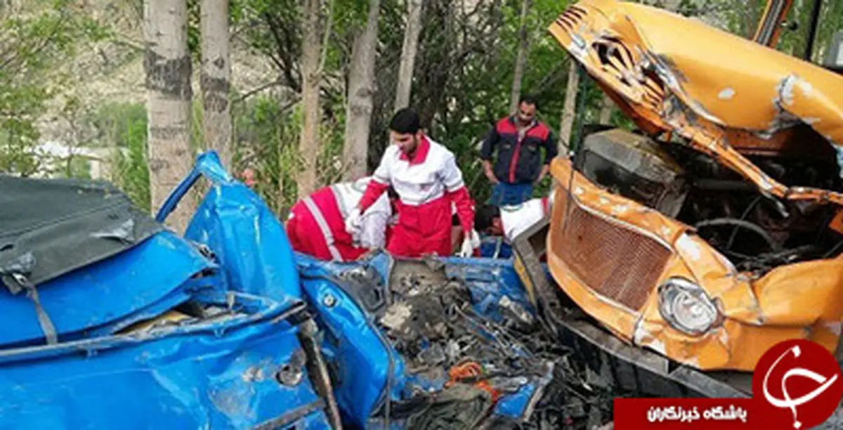 تصادف وحشتناک خاور و نیسان در هراز/ تصاویر