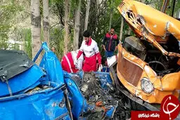 تصادف وحشتناک خاور و نیسان در هراز/ تصاویر