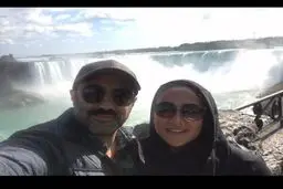 نقی معمولی در کنار آبشار نیاگارا/عکس