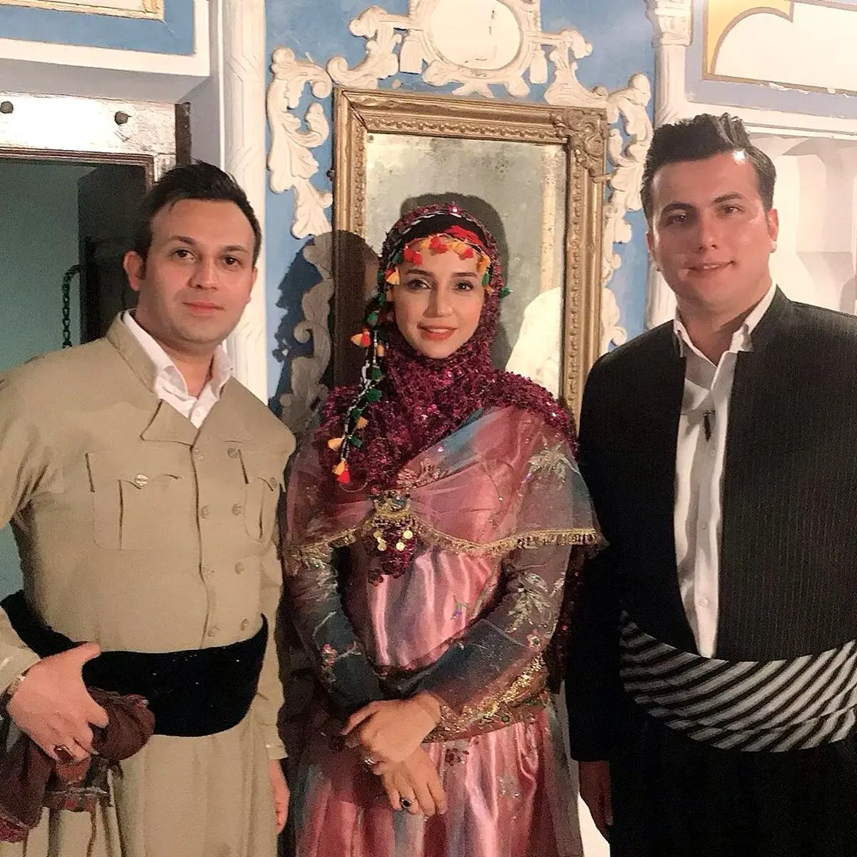شبنم قلی خانی با لباس زیبای کردی + عکس