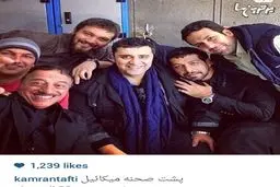 عکس بازیگران و کارگردان سریال میکائیل در پشت صحنه