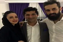 ستاره تیم ملی والیبال در کنار شیلا خداداد و همسرش/ عکس