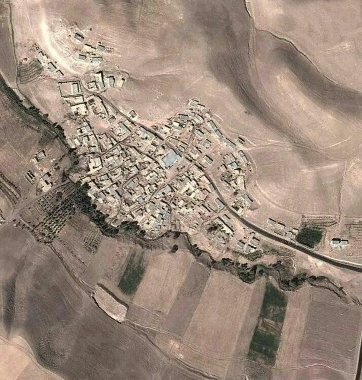 روستایی شبیه نقشه ایران/عکس