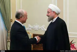 حواشی دیدار آمانو با روحانی/ تصاویر