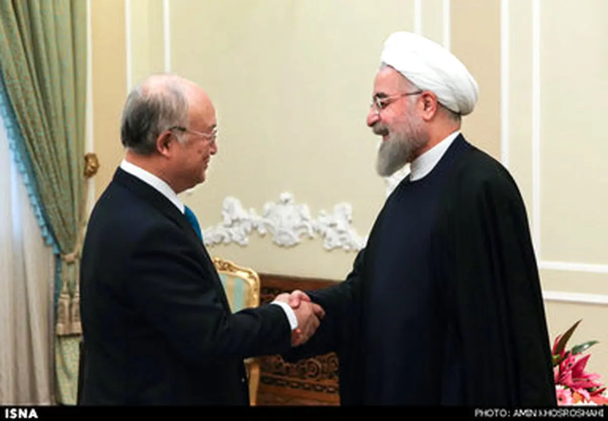 حواشی دیدار آمانو با روحانی/ تصاویر