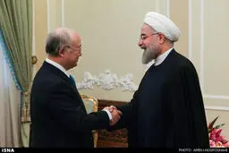 حواشی دیدار آمانو با روحانی/ تصاویر