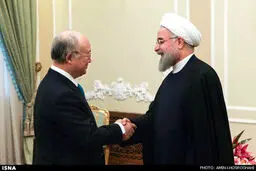 حواشی دیدار آمانو با روحانی/ تصاویر