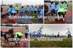 قربانى كردن گوسفند در حاشيه تمرين امروز استقلال/عکس