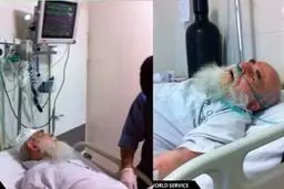 بستری شدن یکی از مراجع تقلید در بیمارستان + عکس