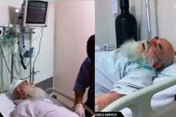 بستری شدن یکی از مراجع تقلید در بیمارستان + عکس