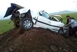 خودروی نماینده متوفی مراغه/ عکس