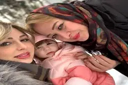 نیوشا ضیغمی در کنار مادر و دخترش لنا