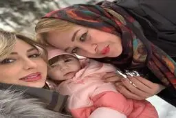 نیوشا ضیغمی در کنار مادر و دخترش لنا