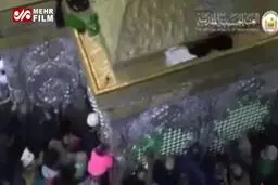 ببینید: تصاویری زیبا از گل آرایی ضریح امام حسین (ع)