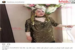 پوشش و میکاپ فرحناز منافی ظاهر در جشن عروسی/ عکس