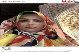 سلفی ژاله درستکار در حرم امام رضا / عکس