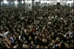 ببینید: شعار مردم هنگام شروع سخنرانی تولیت آستان قدس رضوی