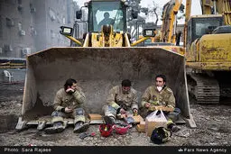 محل استراحت و صرف ناهار آتش نشانان پلاسکو/عکس