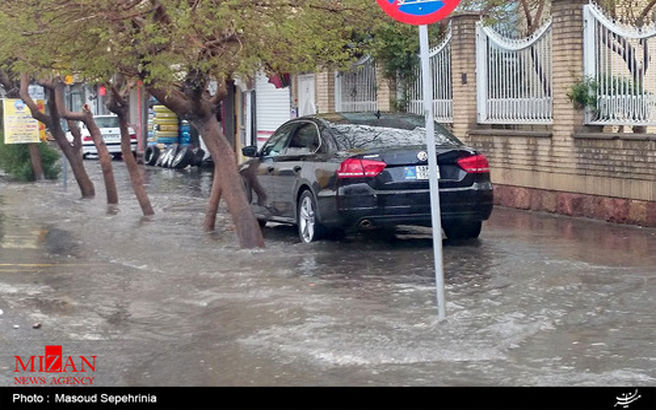 بارش باران معابر شهر تبریز را بلعید/تصاویر