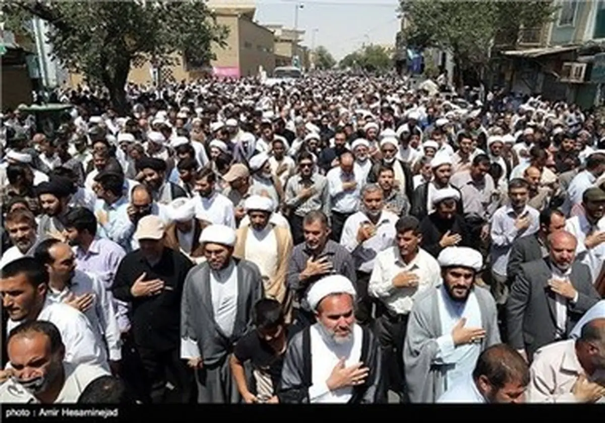 تصاویر تشییع پیکر آیت الله آصفی در قم