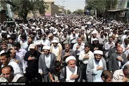 تصاویر تشییع پیکر آیت الله آصفی در قم