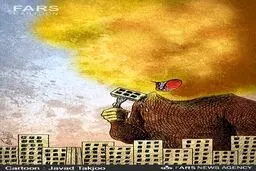 هجوم گرد و خاک به شهرها!/کاریکاتور