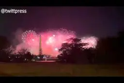 آتش بازی مراسم تحلیف بایدن در پایتخت آمریکا +فیلم